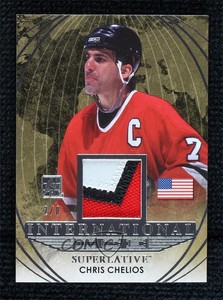 2015 Leaf ITG Superlative International Ice Relics Silver /8 Chris Chelios Patch