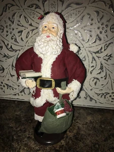 Vintage THC Kirkland Signature Weihnachtsmann Stoffmaché 10" mit Beutel mit Geschenken - Bild 1 von 10