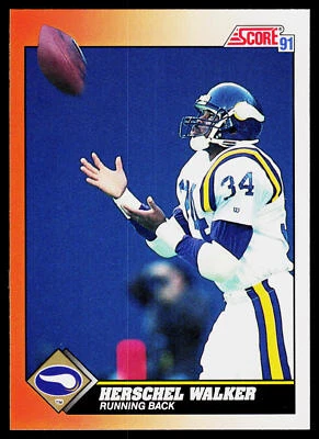 Herschel Walker, 1991 Score, #348, Minnesota Vikings, - Image 1 of 2