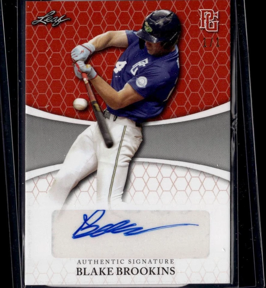 Perfect Game #BA-BB1 Blake Brookins Blank Back Orange 1/1 - Image 1 of 1