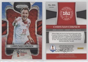 2018 Panini Prizm World Cup Red and Blue Wave Prizm Christian Eriksen #266