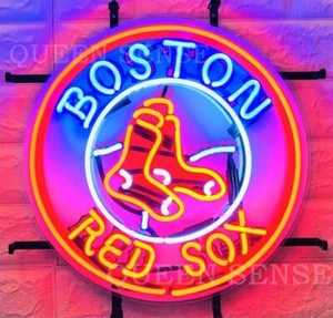 Boston Red Sox Baseball 20"x16" Neon Sign Light Lamp With HD Vivid Printing - Picture 1 of 14
