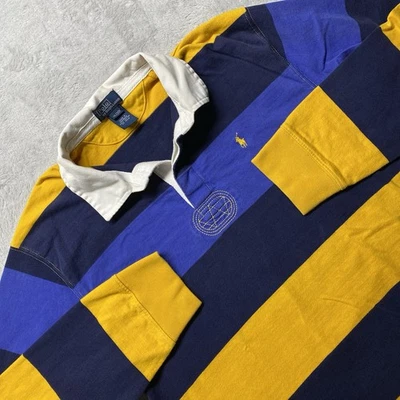 VTG Polo Ralph Lauren Rugby Shirt Youth Extra Large 20 Blue Polo Ivy 80s 90s - Image 1 of 4