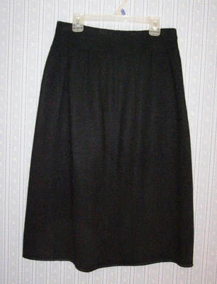 Vintage 70's LOT of 2 acrylic knit sweater skirts black & salmon pink L XL midi - Image 1 of 4