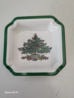 SPODE CHRISTMAS TREE SERIES ASH TRAY, NEAR MINT 4 1/2  SQUARE. - Image 1 of 4