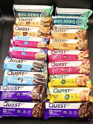 Quest Protein Nutrition Bar Lot of 65 Mixed Variety Flavors Not Expired Non GMO - Image 1 of 4