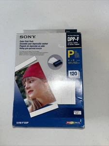 Sony SVM-F120P Color Print Pack DPP-F 4X6 120 Photo Sheets & 2 Ink Cartridges - Picture 1 of 3