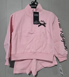 NWT TRUE RELIGION quarter zip Sweatshirt Shorts Outfit 14/16 - Picture 1 of 4