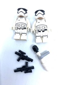 (2) LEGO 75139 First Order Stormtrooper Minifigure Rounded Mouth Pattern NEW