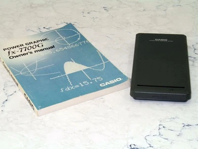 Casio fx-7700GE Graphing Calculator with Cover Plate & Manual Tested Scientific  - Image 1 of 4