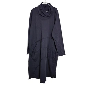 Cynthia Ashby Hubbard Dress Size XL Cotton Lagenlook Art To Wear Purple NEW USA - Picture 1 of 10