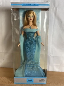 Mattel December Turquoise Barbie Doll Blonde, 2002, Birthstone Collection - Picture 1 of 14