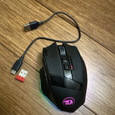 Redragon Sniper Pro M801P-RGB Wireless Gaming Mouse w/ Dongle Used Tested. - Image 1 of 4