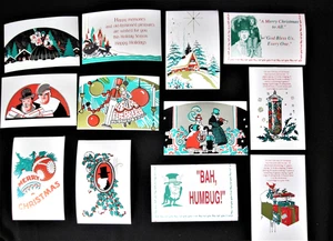 12 Days of Christmas Postcards, Reproductions Using 1930-40's Christmas Designs - Picture 1 of 10