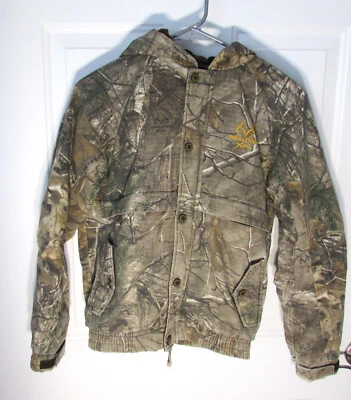Insulated Jacket, Realtree, Hooded Camo, Pn. 5246, size L (10-12) Previously Qwn - Image 1 of 4