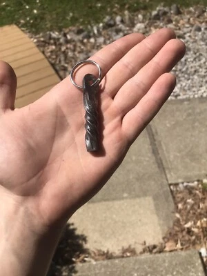 Hand-Forged Twist Keychain - Image 1 of 3