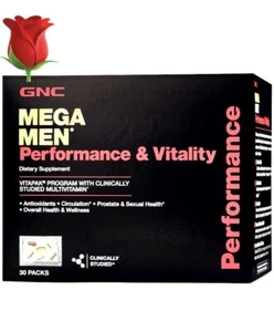 GNC Mega Men Performance & Vitality Dietary Supplement Pack - 30 Pack 5 in1, A++ - Picture 1 of 5