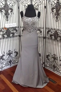 VESTIDO FORMAL V965 MARSONI M183 TALLA 4 GUNMETAL $565 #4081 V50 - Imagen 1 de 10