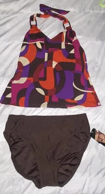 Maiô retrô Be Creative 2 peças regata top e parte inferior clássica 10 (C2) - Imagem 1 de 4