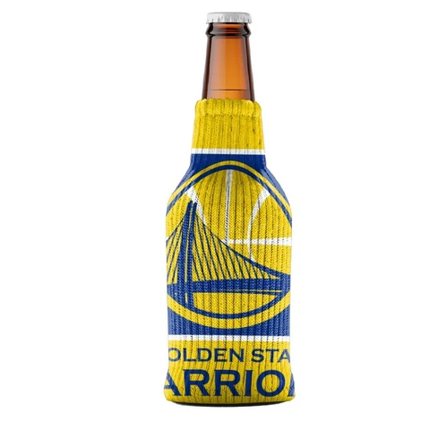 Warriors Knit Cooler - Fits almost any bottle - Golden State NBA Wincraft Cover