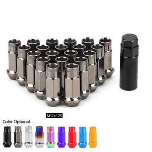 20 STCK. Verlängerte Schmiedestahl Rad Tuner Radmuttern Open End Licht M12x1,5 M14x1,5 - Bild 1 von 25