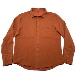 Lululemon Mens Large Shirt Snap Up Collared Soft Knit Overshirt Zip Pocket M3F85 - Bild 1 von 8