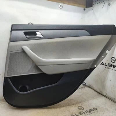 2015-2017 Hyundai Sonata Rear Right Door Trim Panel Gray 83306-C2000TGG OEM - Image 1 of 4