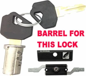 GLIDEROL Garage Roller Shutter Door Lock BARREL & 2 Keys 5" NEW STYLE version - Picture 1 of 3