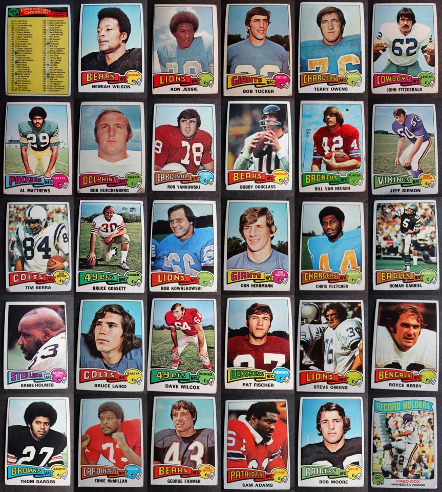 (Poor) 1975 Topps Football Cards Complete Your Set You U Pick From List 176-350 - Image 1 of 1