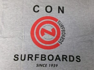 CON SURFBOARDS SANTA MONICA, CALIFORNIA SINCE1959 CLOSE OUT SALE T-SHIRT. NEW! - Picture 1 of 5