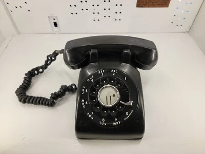 Teléfono de escritorio giratorio eléctrico vintage Black Bell Western con receptor G-1 Foto 1 de 4