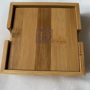 TD Bank Wood Coaster Set Square Brand New - Picture 1 of 5
