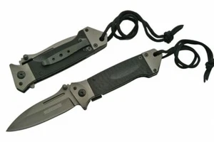 SPRING-ASSIST KLAPPTASCHENMESSER | Schwarz Heavy G10 Military Tactical Gunmetal - Bild 1 von 12