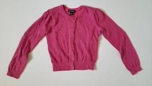 Girls George Pink Metallic Sparkly Dressy Long Sleeve Cardigan Sweater Size 6 6X - Picture 1 of 4