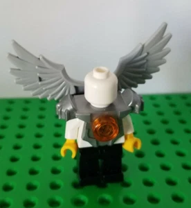 LEGO GRAY Minifigure Wings Silver Armor Plate Angel Wing Pair Feather Weapons - Picture 1 of 2