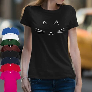 CAMISETA DE MANGA CORTA GATO GATITO SEÑORA ADULTOS | NOVEDAD | REGALO | CUMPLEAÑOS - Imagen 1 de 9