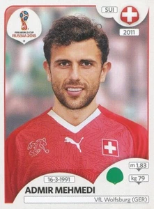 390 ADMIR MEHMEDI SWITZERLAND VFL.WOLFSBURG STICKER WORLD CUP RUSSIA 2018 PANINI - Picture 1 of 1