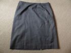 Ladies "Satch" Brand Skirt 100% Wool, Lined.  Black With Fine Pinstripe Size 14