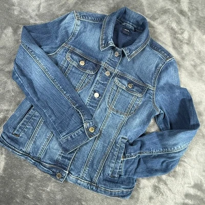 Chaqueta vaquera azul XL Gap niños niñas lavado medio cuello abotonado camionero Foto 1 de 4