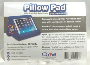 Pillow Pad Fold Away Multi-Angle Soft Universal Tablet Stand, Blue - Picture 1 of 5