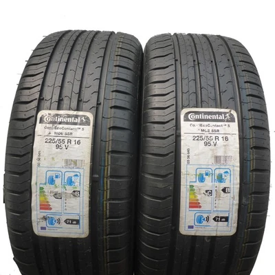 2 x CONTINENTAL 225/55 R16 95V EcoContact 5 SSR M0E Sommerreifen 2016 VOLL - Bild 1 von 4