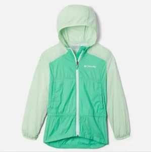 Columbia Girls Loop Trail Windbreaker Jacket Size Large 14/16 Mint Green - Picture 1 of 14