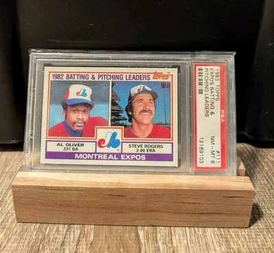 1983 Topps Expos Team Leaders - Al Oliver/Steve Rogers #111 PSA 8 NM-MT  - Image 1 of 3