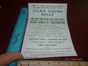 NETLEY MARSH NR SOUTHAMPTON MEADOW FARM STEAM ENGINE RALLY 1970s? *READ & RARE* - Picture 1 of 2