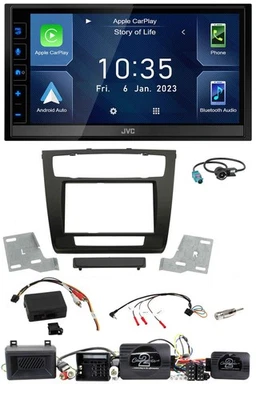 JVC DAB Bluetooth Lenkrad USB 2DIN Autoradio für BMW 1er Aktiv PDC aut. Klima 07 - Bild 1 von 4