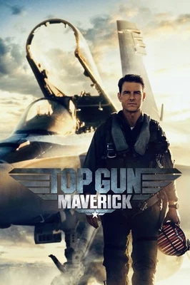 NEW TOP GUN MAVERICK 2022 MOVIE POSTER PREMIUM WALL ART PRINT SIZE A5-A1 - Image 1 of 4