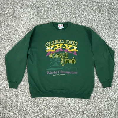 Sudadera De Colección Green Bay Packers Para Hombres XL NFL Fútbol Super Bowl XXXI 1997 Foto 1 de 4