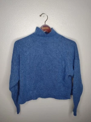 Suéter Topshop Cuadrado Recortado Lana Alpaca Cuello Simulado Lujo Dinero Antiguo Cápsula M Foto 1 de 4