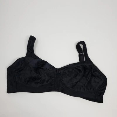 Sujetador Bobbie Brooks Negro Sin Alambres Cómodo Satinado Talla 36C Foto 1 de 4