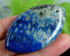 1E02037 51x32x7mm Blue/yellow Chrysanthemun Coral Fossil Marquise Pendant Bead